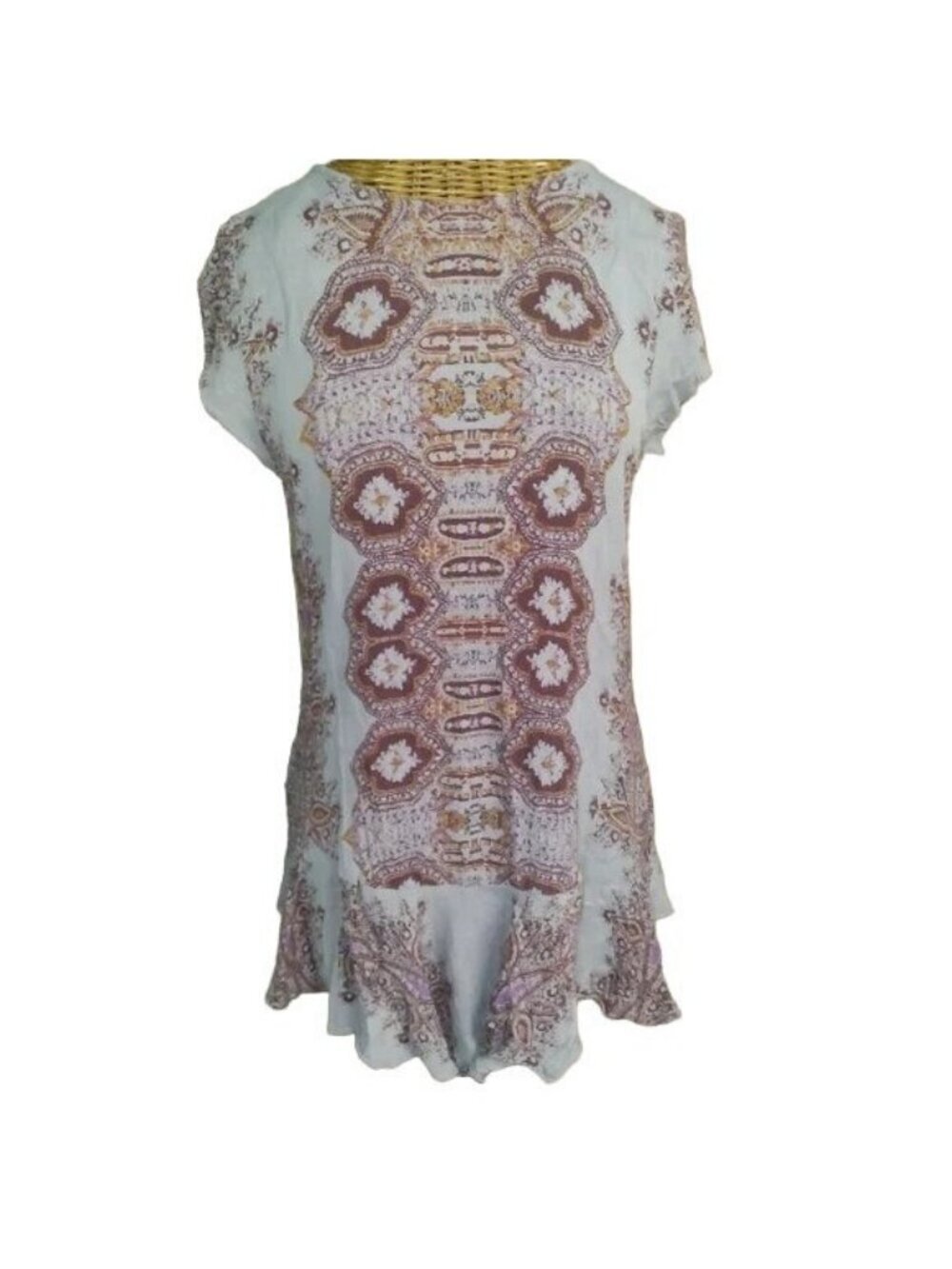 Free People Smooth Talker Blue Tunic Mini Dress